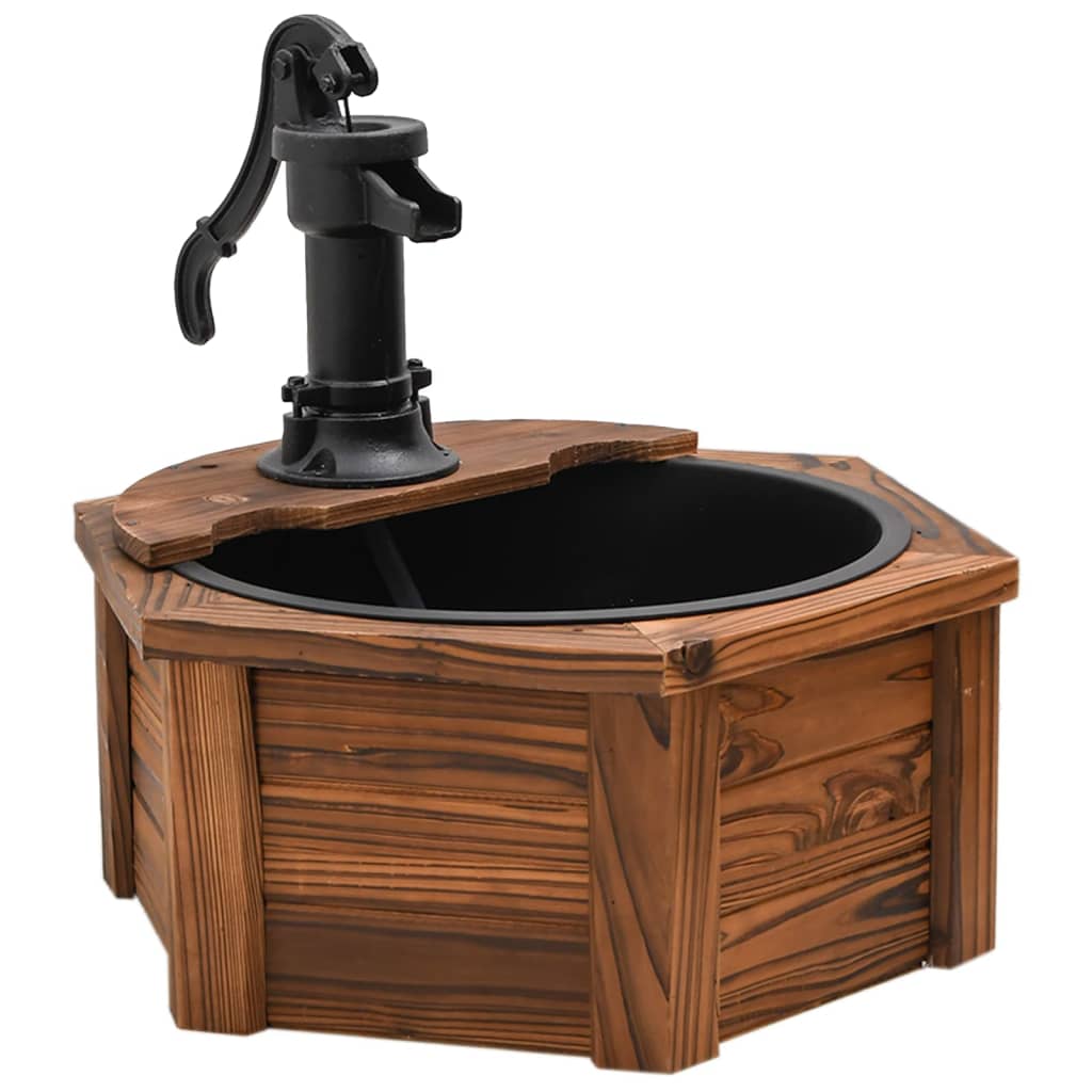 Fuente de agua Vidaxl con bomba 57x57x53 cm de pino sólido