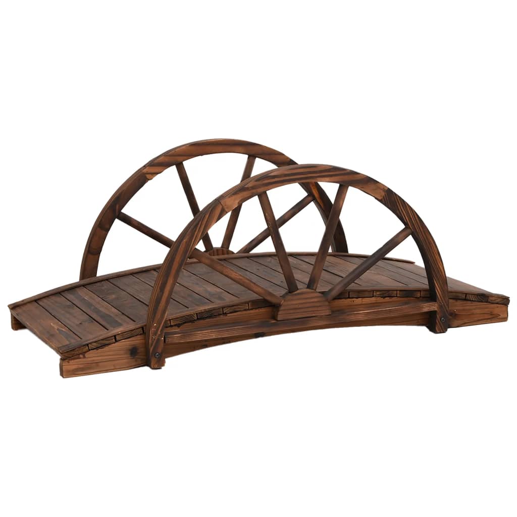 Zahradní most Vidaxl s polovičním kolem 99x50x38 cm pevné borovice