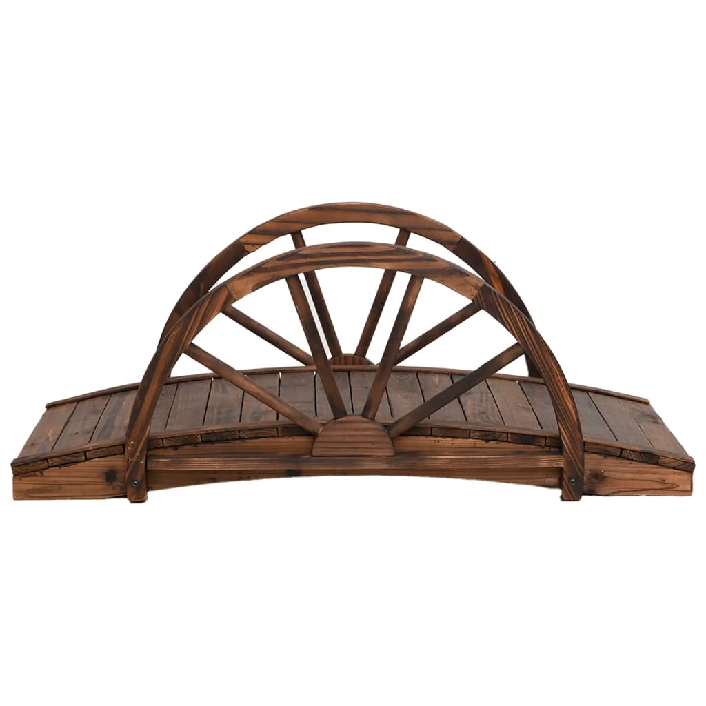 Zahradní most Vidaxl s polovičním kolem 99x50x38 cm pevné borovice