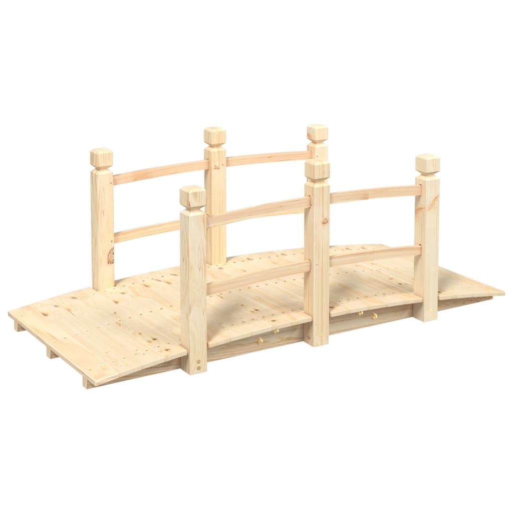 Vidaxl Garden Bridge with handrails 150x67x56 cm Solid pinewood