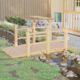 Vidaxl Garden Bridge with handrails 150x67x56 cm Solid pinewood