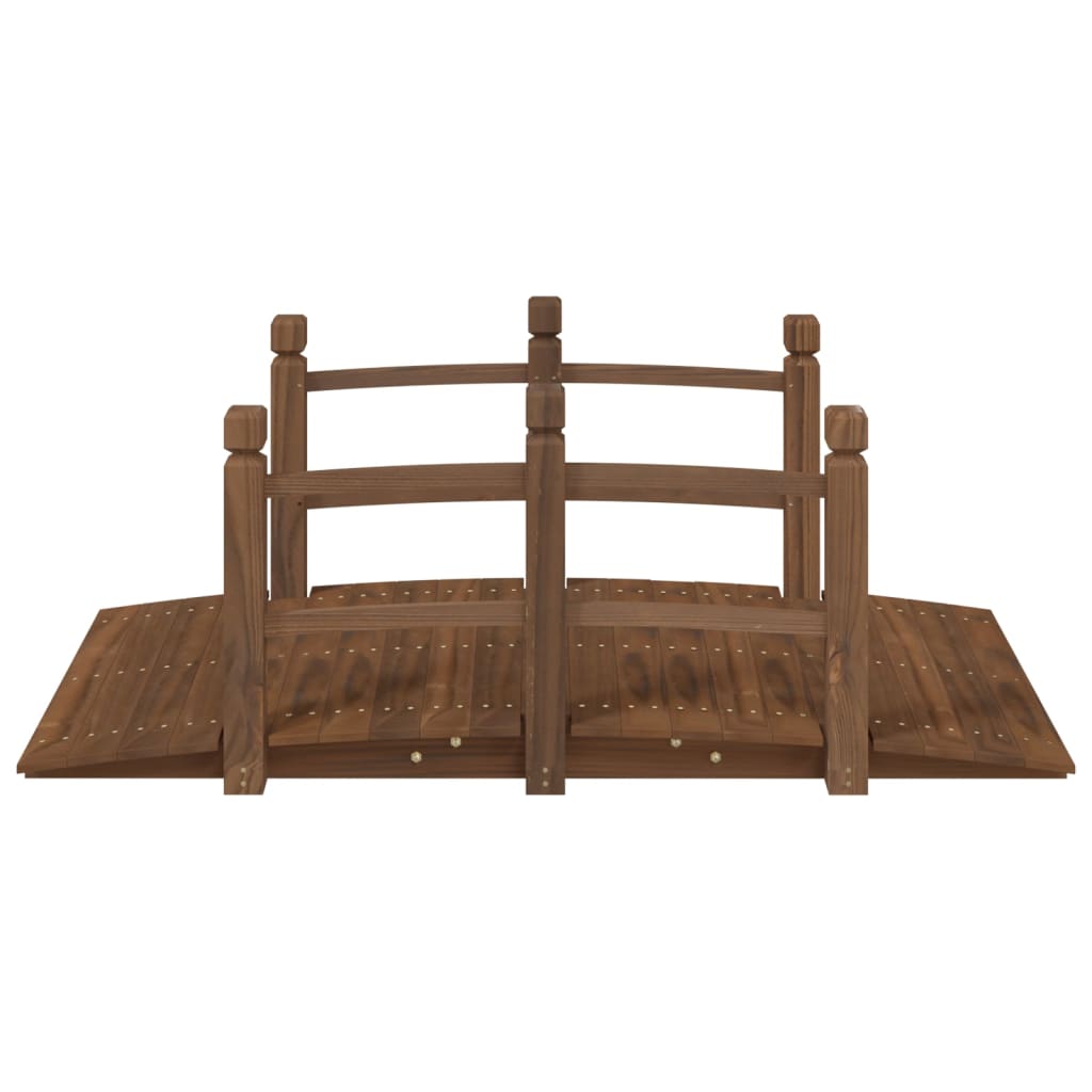 Puente de jardín Vidaxl con pasamanos 150x67x56 cm de pino sólido
