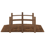 Puente de jardín Vidaxl con pasamanos 150x67x56 cm de pino sólido