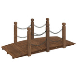 Vidaxl Gartenbrücke mit Kettenschienen 150 x 67 x 56 cm Festkieferholz