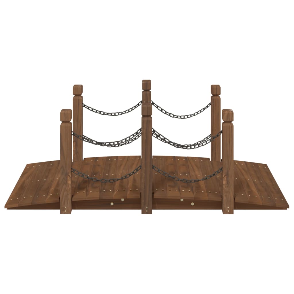 Vidaxl Gartenbrücke mit Kettenschienen 150 x 67 x 56 cm Festkieferholz