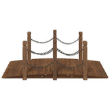 Vidaxl Gartenbrücke mit Kettenschienen 150 x 67 x 56 cm Festkieferholz
