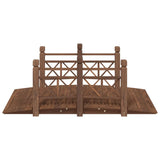 Puente de jardín Vidaxl con pasamanos 150x67x56 cm de pino sólido