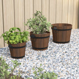 Vidaxl Planning Bin Juego de madera de 3 piezas Vurenhout