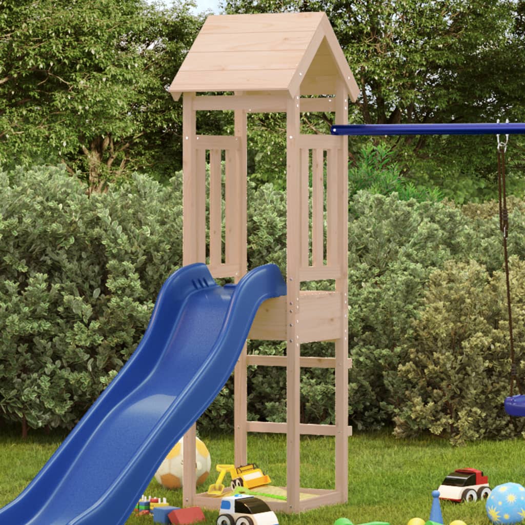 Vidaxl Play Tower 52,5x46.5x206,5 cm pevná borovice