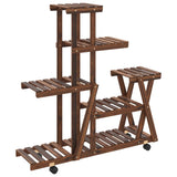 Standardní rostlina vidaxl s kolami 95x25x101 cm solidní Vurenhout