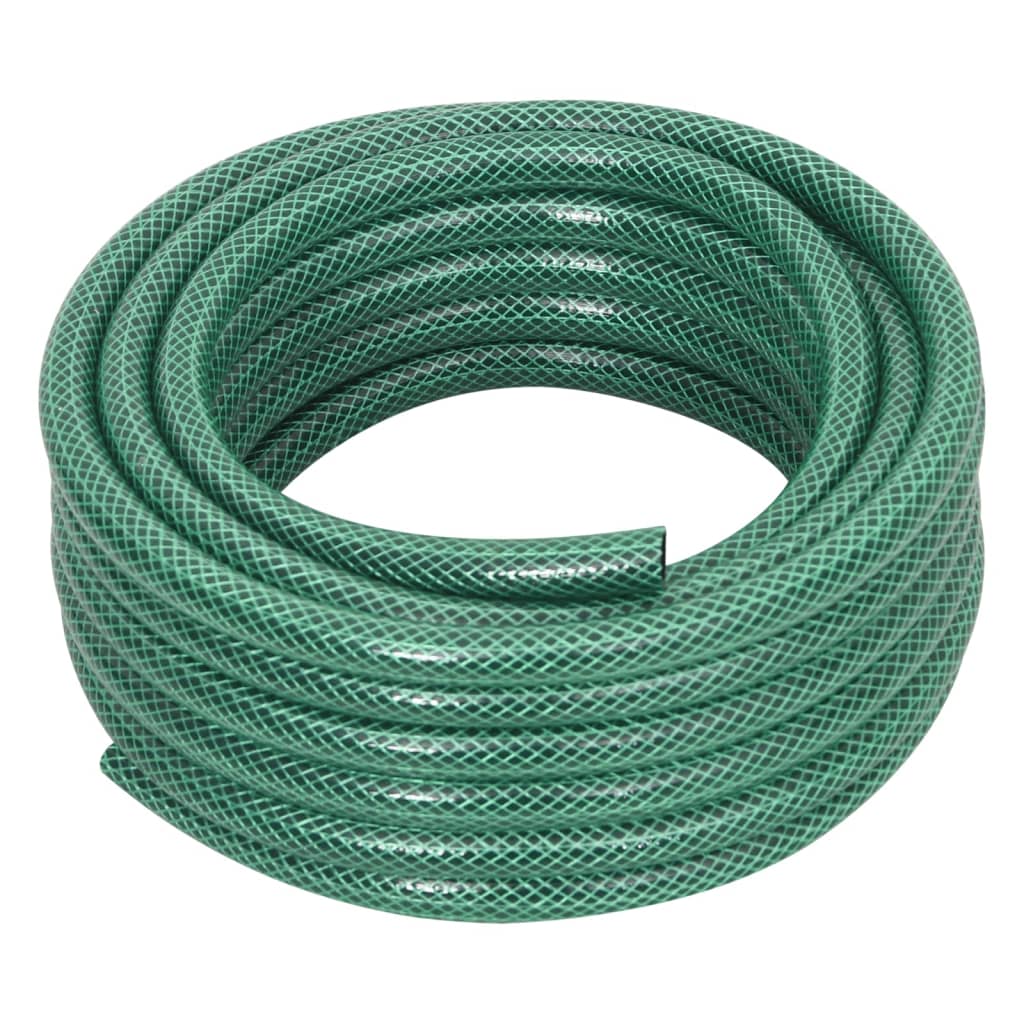 Manguera de jardín Vidaxl con conjunto de embrague 0.6 '' 30 M PVC Green