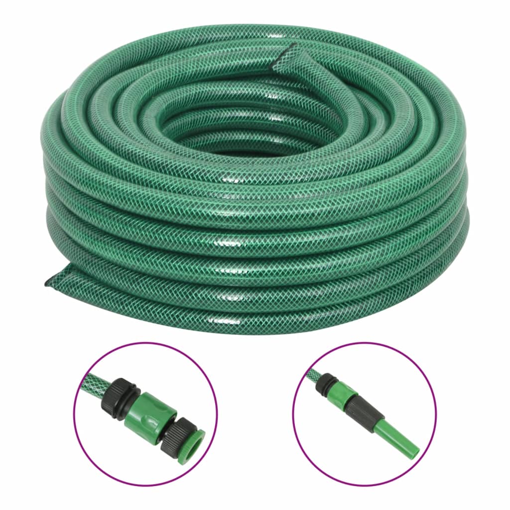Vidaxl Gaart Hose mat Kupplung Set # 075 '' 30 M PVC Gréng
