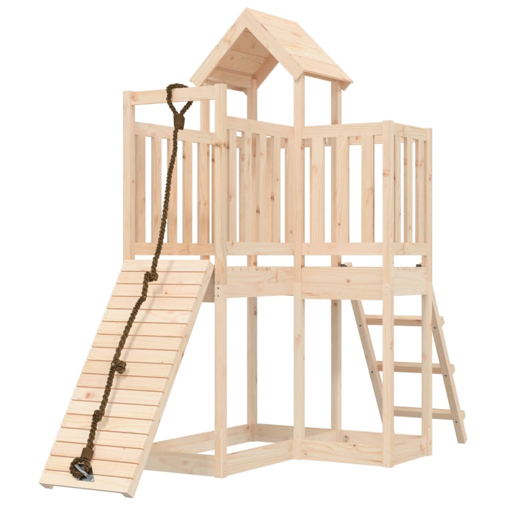 Vidaxl Speelhuis with climbing wall Solid pine