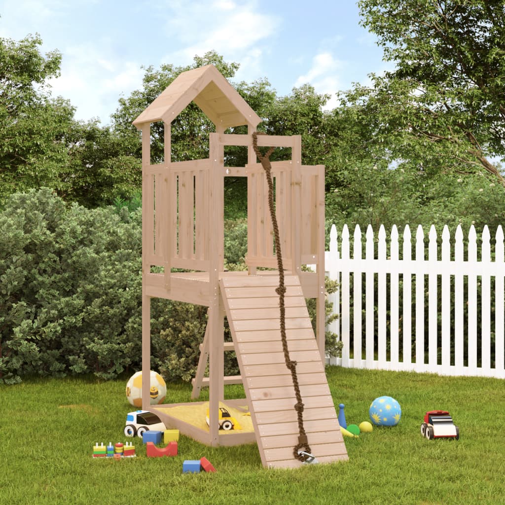 Vidaxl Speelhuis with climbing wall Solid pine