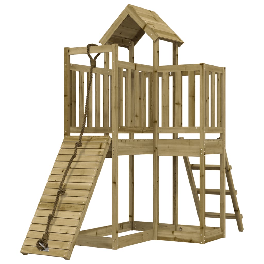 Vidaxl Speelhuis with climbing wall impregnated pine