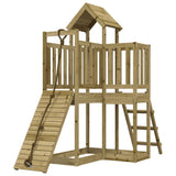 Vidaxl Speelhuis with climbing wall impregnated pine