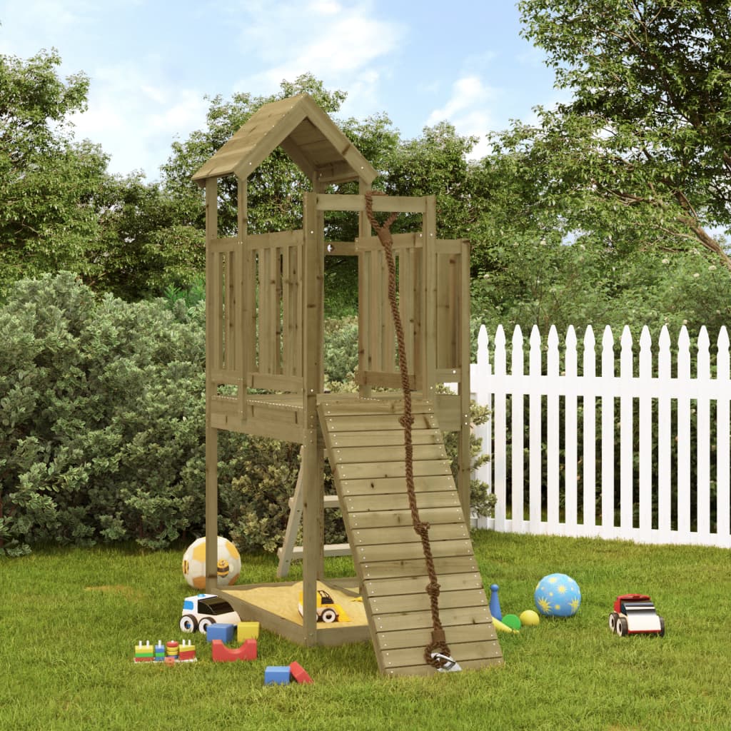 Vidaxl Speelhuis with climbing wall impregnated pine