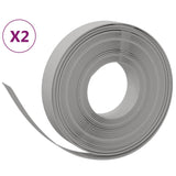 Vidaxl Gaart Kante 2 PC 10 m 10 cm Polyethylen Grey