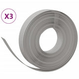 Vidaxl Garden Edges 3 st 10 m 10 cm polyetengrå
