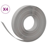 Vidaxl Gaart Kante 4 PCs 10 m 10 cm Polyethylene Grey