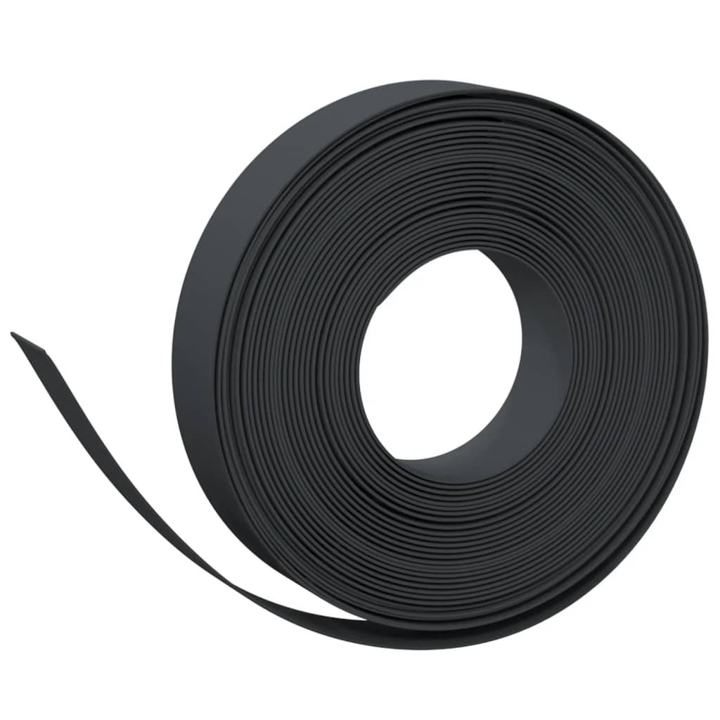 Vidaxl Gaart Kante 2 PCs 10 m 10 cm Polyethylen schwaarz