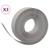 Vidaxl Garden Edges 3 st 10 m 15 cm polyetengrå