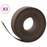 Vidaxl Garden Edges 3 st 10 m 15 cm polyetenbrun