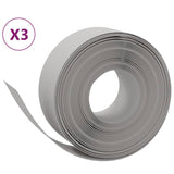 Vidaxl Garden Edges 3 st 10 m 20 cm polyetengrå