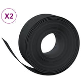 Vidaxl Garden Edges 2 st 10 m 20 cm polyeten svart