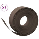 Vidaxl Gaart Kante 5 St 10 m 20 cm Polyethylenone Brown