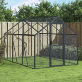 Vidaxl Aviary 1.79x3x1.85 m de antracita de aluminio