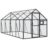 Vidaxl Aviary 1.79x4x1.85 m Antracite in alluminio