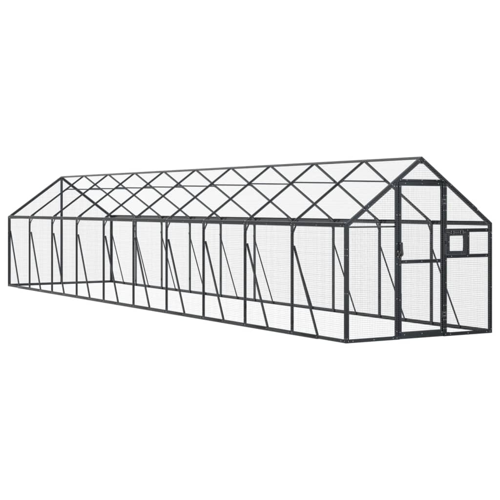 Vidaxl Aviary 1.79x2x1.85 m de antracita de aluminio