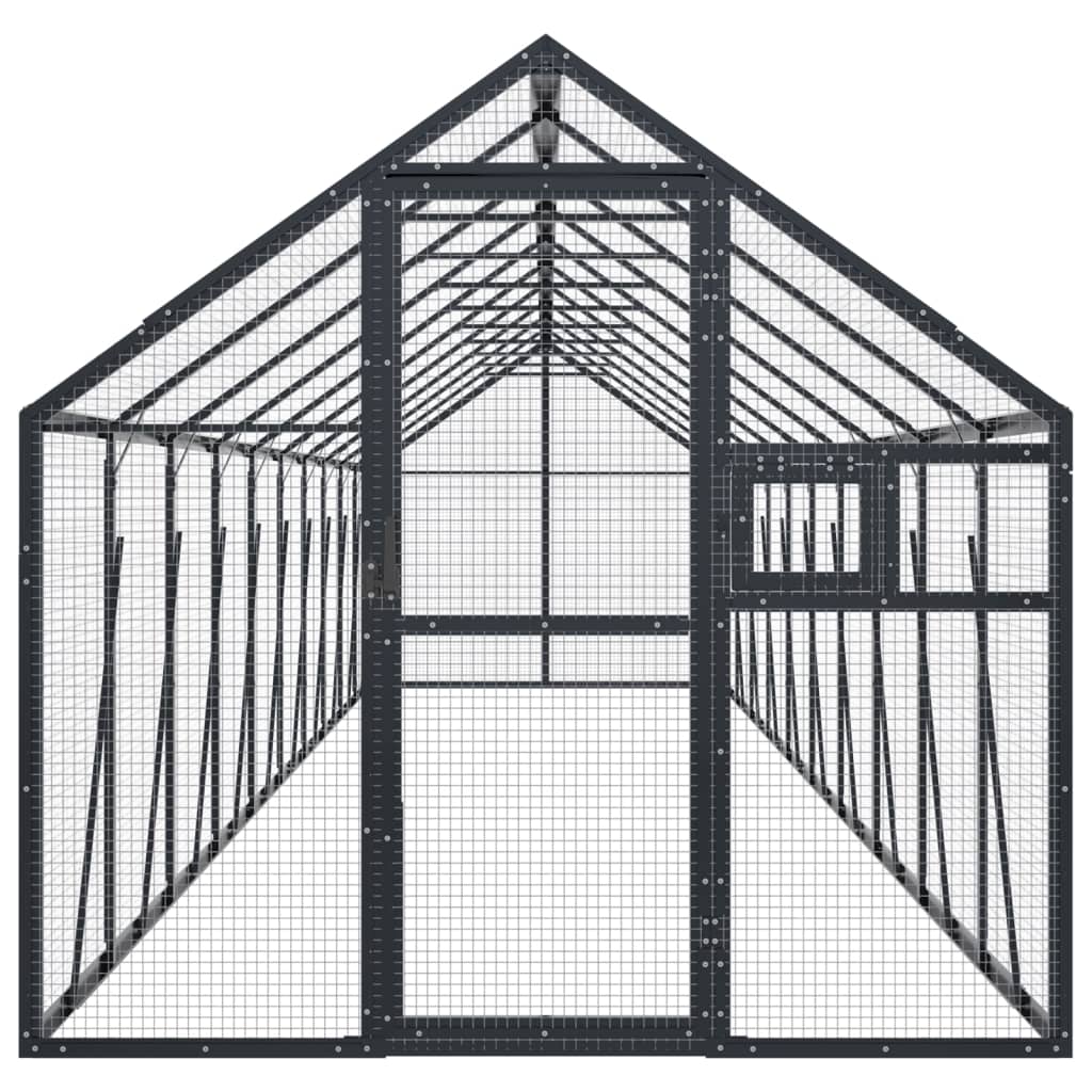 Vidaxl Aviary 1.79x2x1.85 m de antracita de aluminio