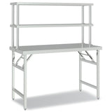 VidaXL Kitchenwork table with top 120x60x145 cm stainless steel