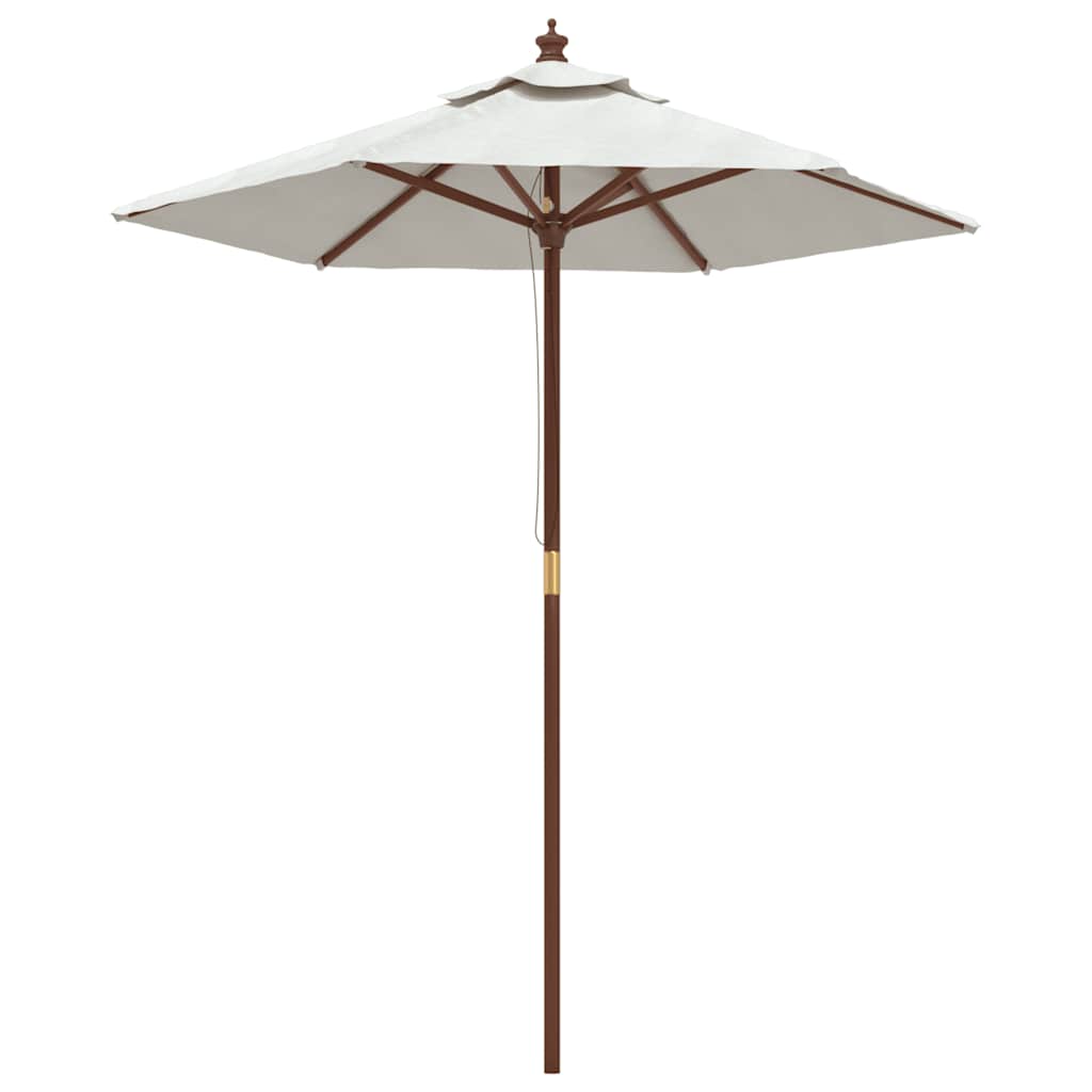 Vidaxl parasol s dřevěným pólem 196x231 cm pískově zbarvený
