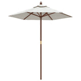 Vidaxl parasol s dřevěným pólem 196x231 cm pískově zbarvený