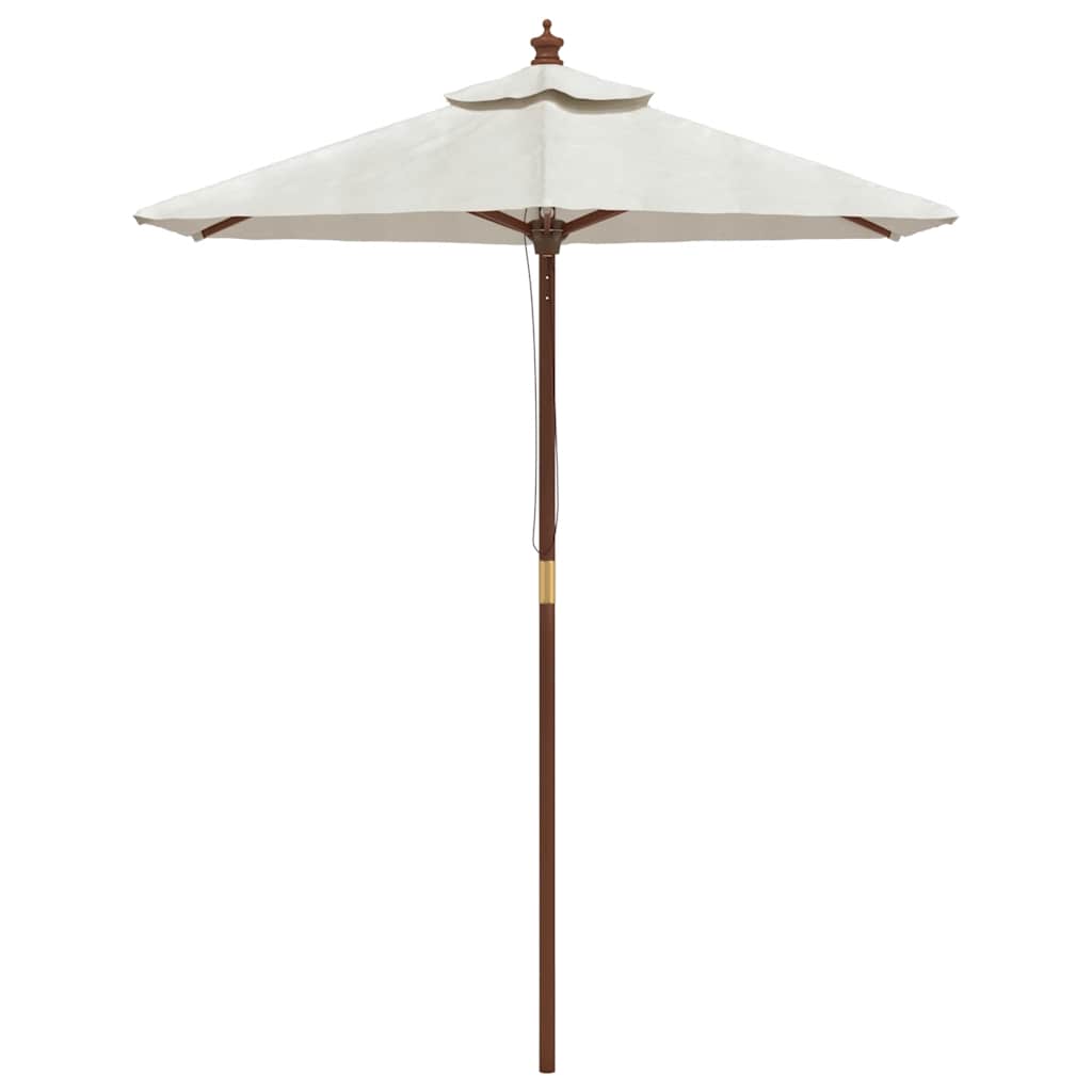 Vidaxl parasol s dřevěným pólem 196x231 cm pískově zbarvený