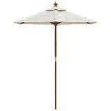 Vidaxl parasol s dřevěným pólem 196x231 cm pískově zbarvený