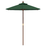 Vidaxl parolsol mat hëlze Pole 1963231 cm gréng