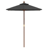 Vidaxl Parasol con polo in legno 196x231 cm antracite -colorato