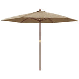 Vidaxl parkols mat hëlze Pole 299x240 cm Taupe