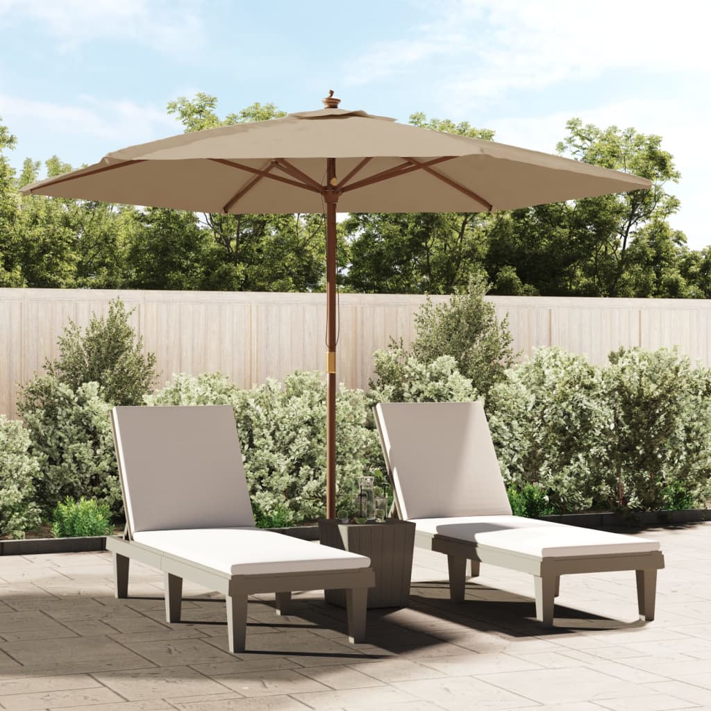 Vidaxl parkols mat hëlze Pole 299x240 cm Taupe
