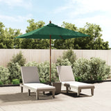 Vidaxl Parasol with wooden pole 198x198x231 cm green