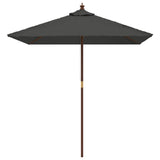 Vidaxl Parasol with wooden pole 198x198x231 cm anthracite -colored