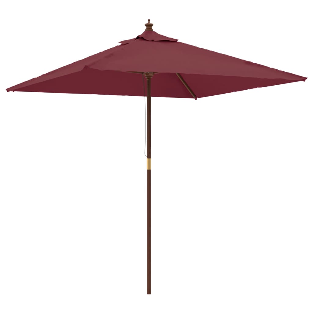 Vidaxl parolsol mat hëlze Pole 198x198x231 cm Bordeaux rout