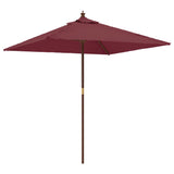 Vidaxl parolsol mat hëlze Pole 198x198x231 cm Bordeaux rout