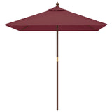 Vidaxl parolsol mat hëlze Pole 198x198x231 cm Bordeaux rout