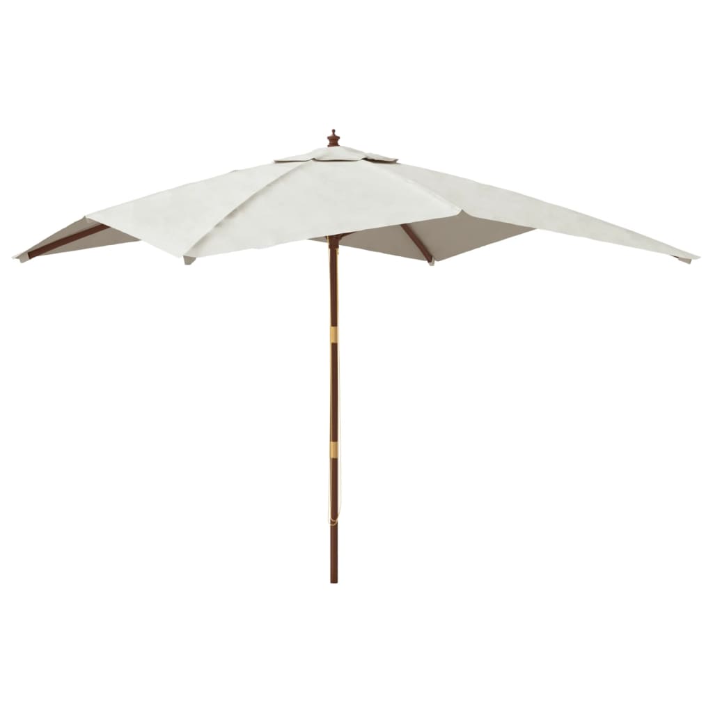 VidaXL parasol with wooden pole 300x300x273 cm sand -colored