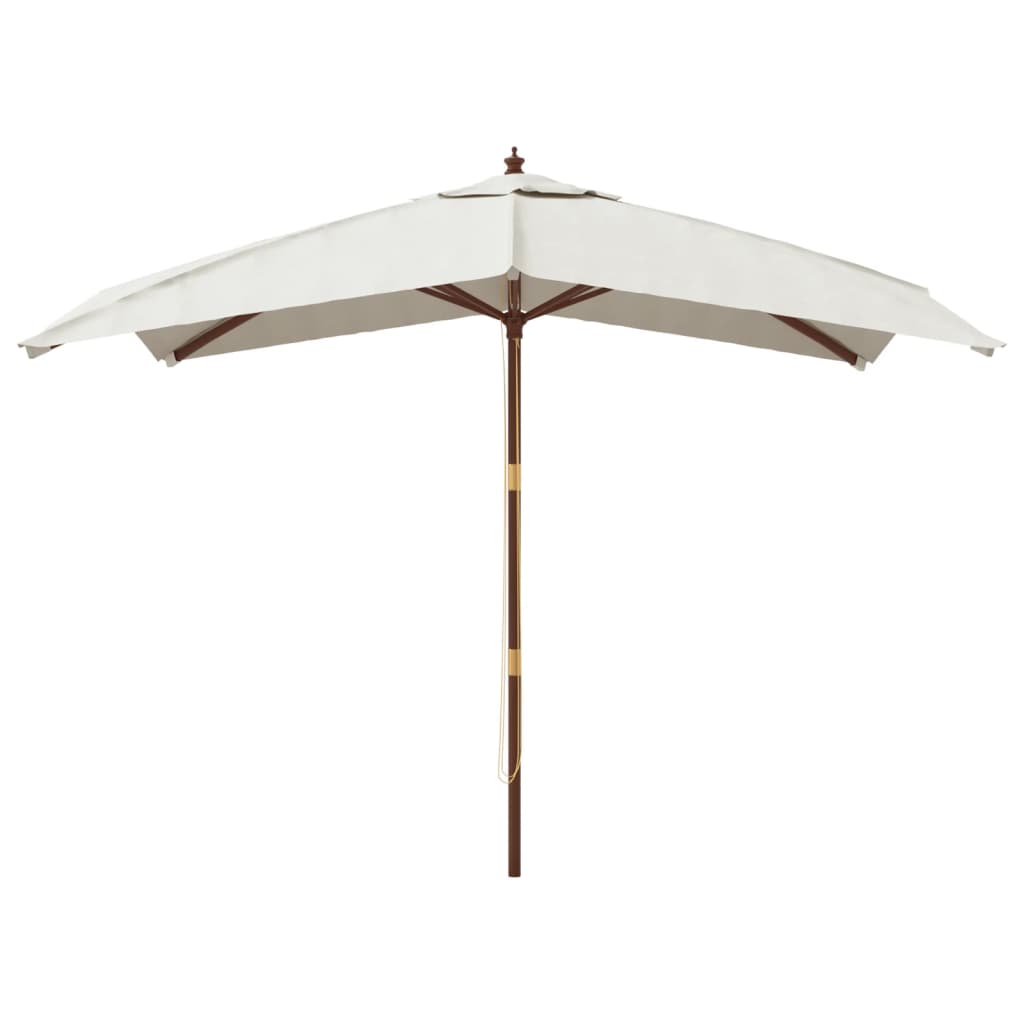 VidaXL parasol with wooden pole 300x300x273 cm sand -colored